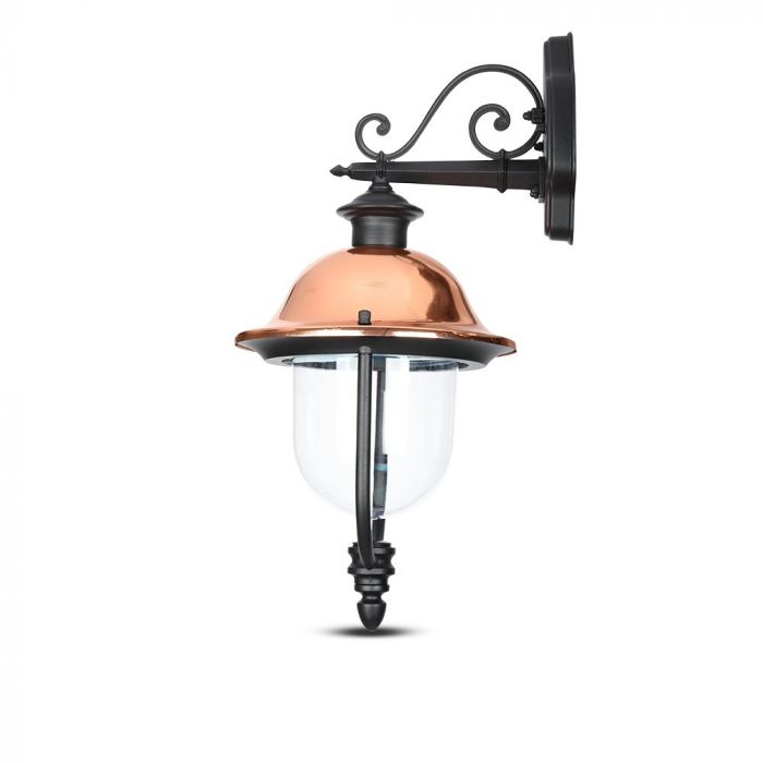 Fasādes lampas karkass E27 spuldzei, spuldze vērsta uz leju, IP44, V-TAC