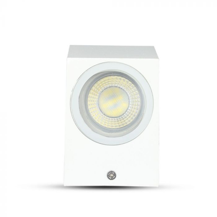 V-TAC fassaadilambi raam 1xGU10 LED-pirniga (pirn ei kuulu komplekti)i,valge, IP44
