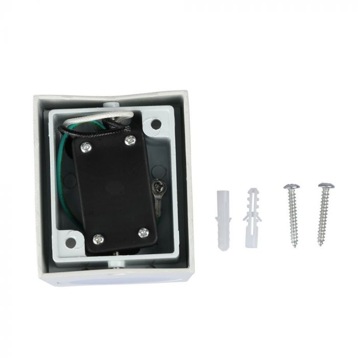 SUPERACTION_V-TAC Facade lamp frame with 1xGU10 LED bulb (bulb not included)i,white, IP44