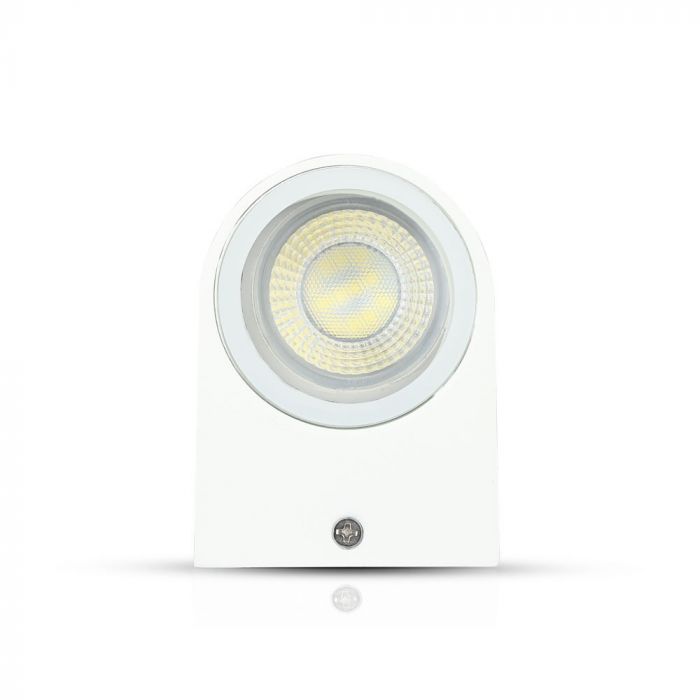 SUPERACTION_V-TAC Fasadlampram med 1xGU10 LED-lampa (glödlampa ingår ej)i, vit, IP44