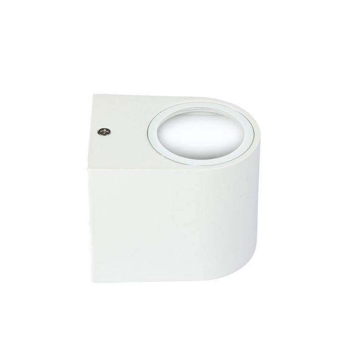 SUPERACTION_V-TAC Fasadlampram med 1xGU10 LED-lampa (glödlampa ingår ej)i, vit, IP44