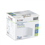 SUPERACTION_V-TAC Fasadlampram med 1xGU10 LED-lampa (glödlampa ingår ej)i, vit, IP44