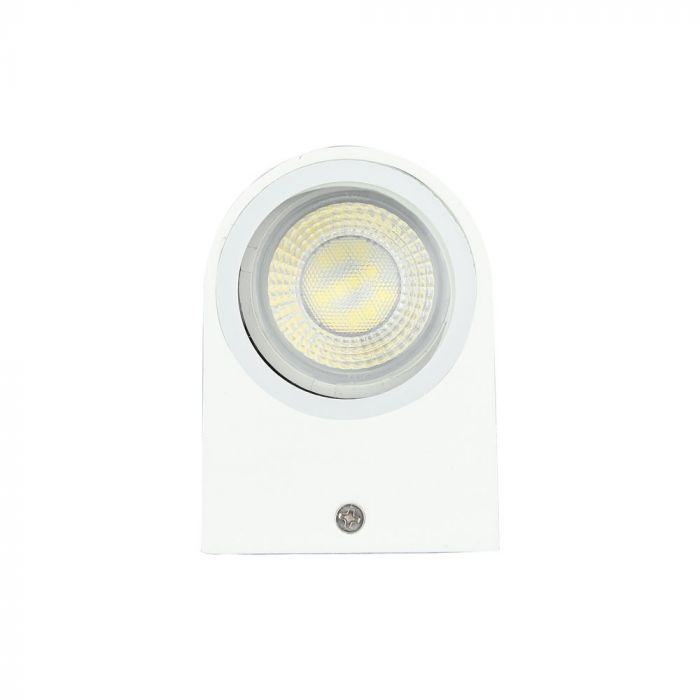 SUPERACTION_V-TAC Fasadlampram med 2xGU10 LED-lampor (glödlampor ingår ej), vit, IP44