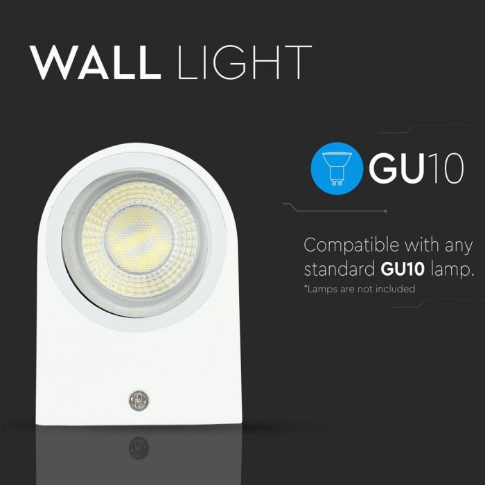 V-TAC fassaadilampide raam 2xGU10 LED-pirnidega (pirnid ei kuulu komplekti), valge, IP44