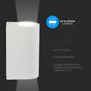 SUPERAKCIJA_V-TAC Fasādes lampas karkass ar 2xGU10 LED spuldzēm (spuldzes nav iekļautas), balts, IP44