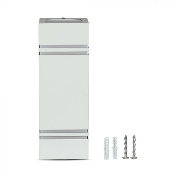 V-TAC Facade lampram med 2xGU10 LED-lampor (glödlampor ingår ej), svart, IP44