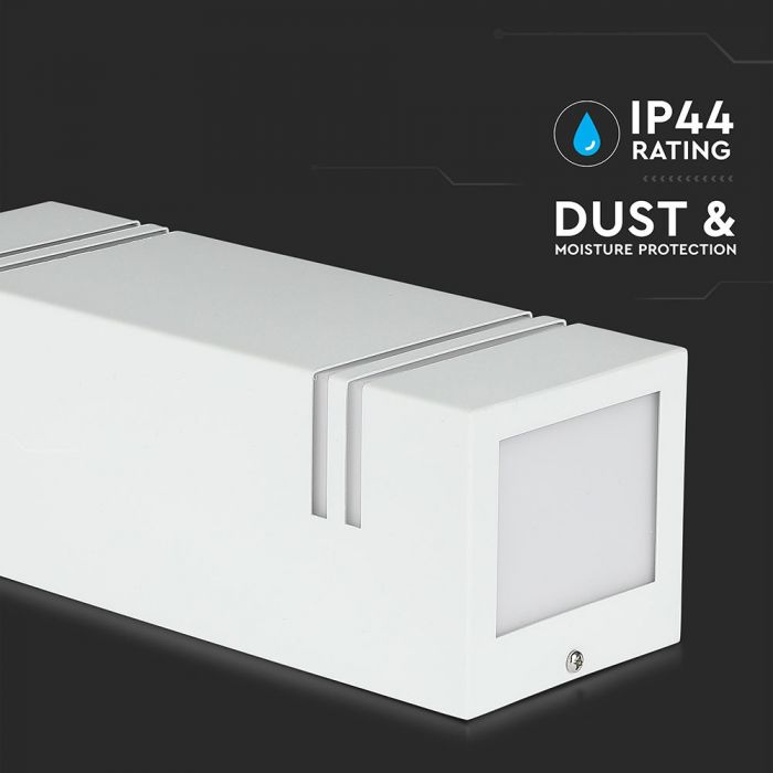 V-TAC Facade lampram med 2xGU10 LED-lampor (glödlampor ingår ej), svart, IP44