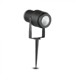 12W (720Lm) LED aialamp, pistikupesaga, alumiinium korpus, must, V-TAC, IP65, roheline tuli