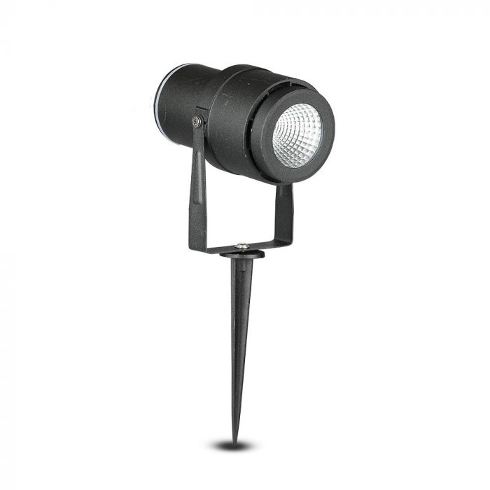 12W (720Lm) LED aialamp, pistikupesaga, alumiinium korpus, must, V-TAC, IP65, roheline tuli
