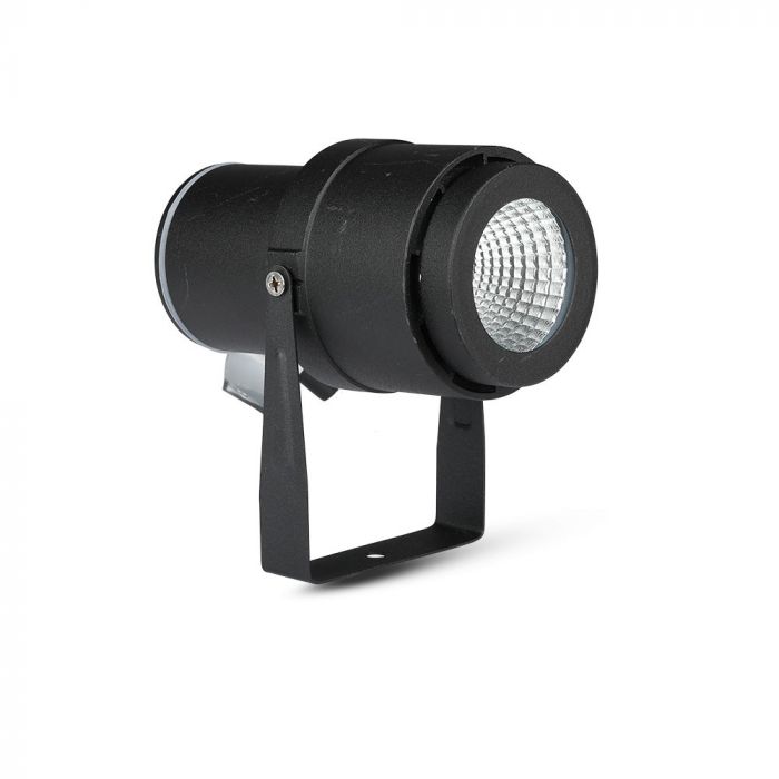 12W (720Lm) LED aialamp, pistikupesaga, alumiinium korpus, must, V-TAC, IP65, roheline tuli