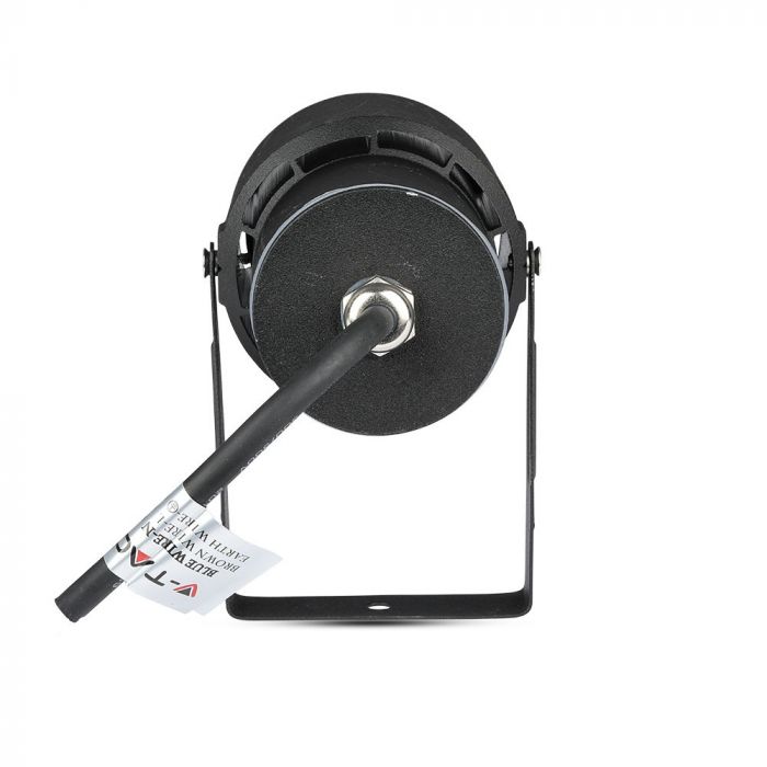 12W (720Lm) LED aialamp, pistikupesaga, alumiinium korpus, must, V-TAC, IP65, roheline tuli