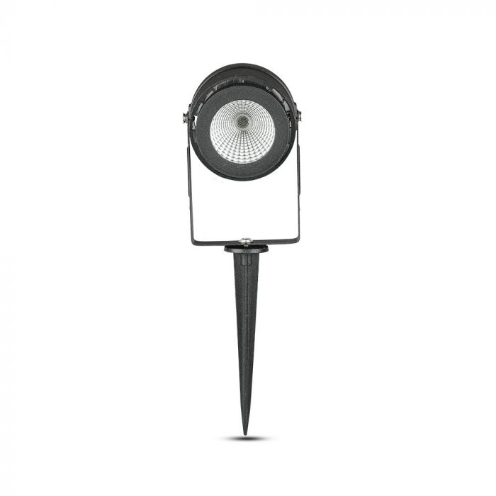12W (720Lm) LED aialamp, pistikupesaga, alumiinium korpus, must, V-TAC, IP65, roheline tuli