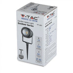 12W (720Lm) LED aialamp, pistikupesaga, alumiinium korpus, must, V-TAC, IP65, roheline tuli