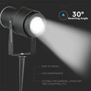 12W (720Lm) LED garden lamp, ground-mounted, aluminum body, black, V-TAC, IP65, green light