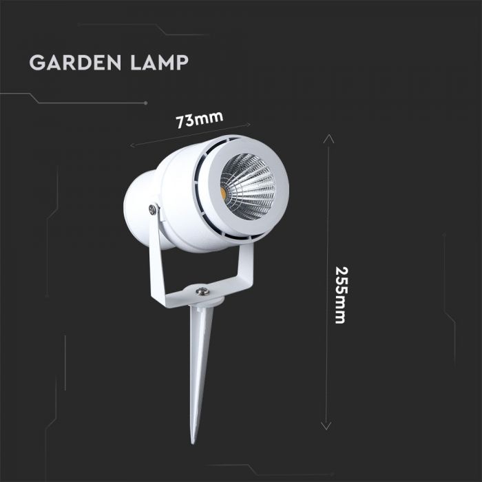 Садовый светодиодный светильник 12 Вт (720 лм), встраиваемый, алюминиевый корпус, белый, V-TAC, IP65, зеленый свет