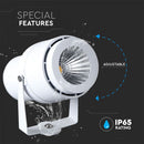 Садовый светодиодный светильник 12 Вт (720 лм), встраиваемый, алюминиевый корпус, белый, V-TAC, IP65, зеленый свет