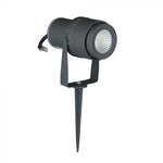 12W (720Lm) LED aialamp, pistikupesaga, alumiiniumist korpus, tumehall, V-TAC, IP65, roheline valgus