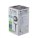 12W (720Lm) LED aialamp, pistikupesaga, alumiiniumist korpus, tumehall, V-TAC, IP65, roheline valgus