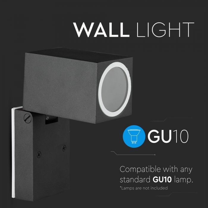 GU10 frame, adjustable, IP44, black, V-TAC