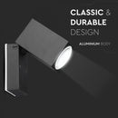 V-TAC Fasādes lampas karkass ar 1xGU10LED spuldzi (spuldze nav iekļauta), tumši pelēks, regulējams leņķis, P44