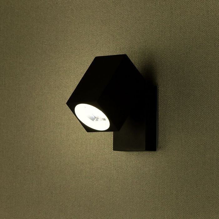 Рамка для фасадного светильника V-TAC с лампой 1xGU10LED (лампа в комплект не входит), темно-серый, регулируемый угол, P44