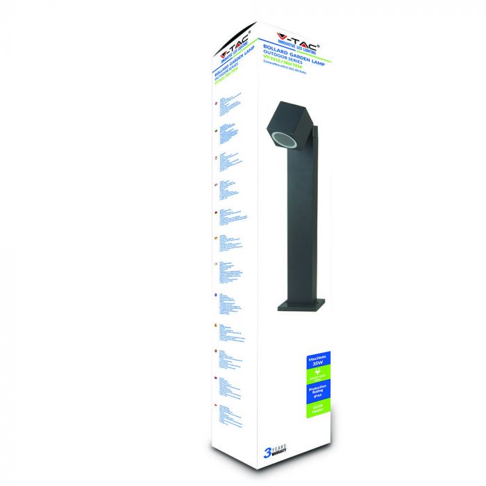V-TAC Pinnapealne lambiraam 1xGU10LED lambiga (pirn ei kuulu komplekti), tumehall, reguleeritava nurga all, P44