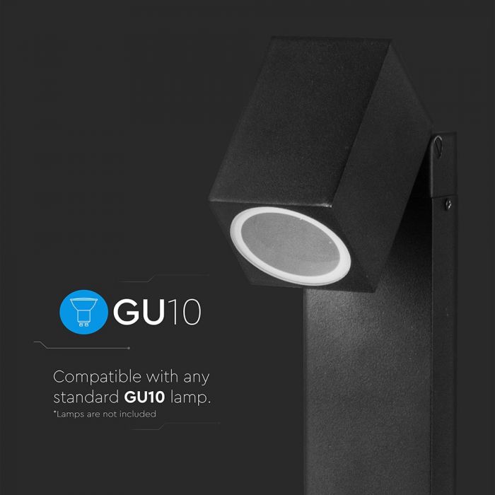 V-TAC Pinnapealne lambiraam 1xGU10LED lambiga (pirn ei kuulu komplekti), tumehall, reguleeritava nurga all, P44