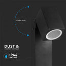 V-TAC Uz virsmas būvējams lampas karkass ar 1xGU10LED spuldzi (spuldze nav iekļauta), tumši pelēks, regulējams leņķis, P44