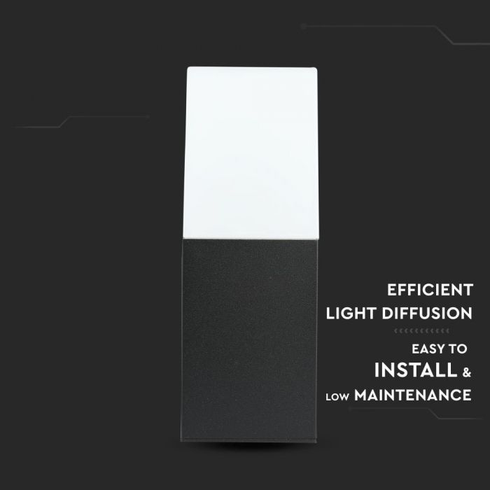 V-TAC Fasādes lampas karkass ar 1xGU10 LED spuldzi (spuldze nav iekļauta)i, melns, IP54