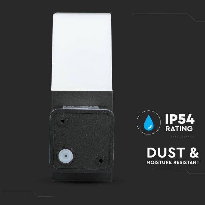 V-TAC Fasādes lampas karkass ar 1xGU10 LED spuldzi (spuldze nav iekļauta)i, melns, IP54