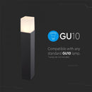 LED surface-mounted luminaire with 1xGU10LED bulb (bulb not included), black, IP54