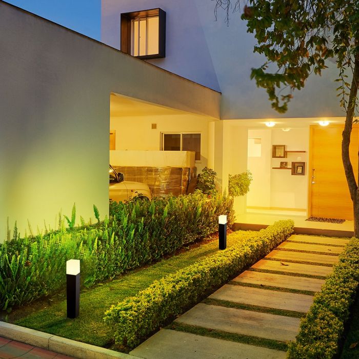 LED surface-mounted luminaire with 1xGU10LED bulb (bulb not included), black, IP54