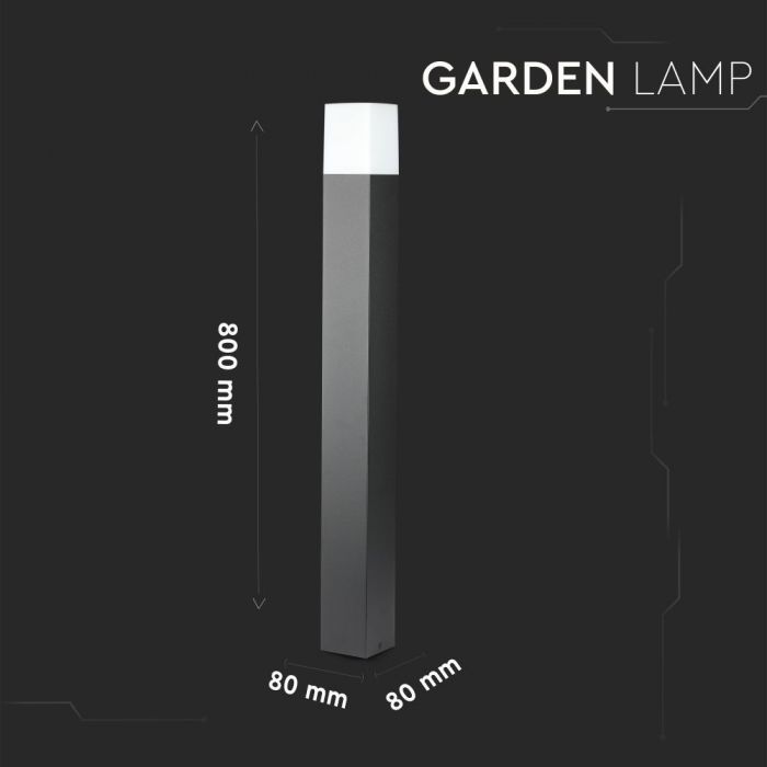 V-TAC GU10 garden lamp, square shape, black/white, IP54