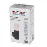 V-TAC Fasadlampram med 1xGU10 LED-lampa (glödlampa ingår ej)i, svart, IP54