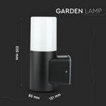 V-TAC Fasadlampram med 1xGU10 LED-lampa (glödlampa ingår ej)i, svart, IP54