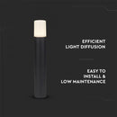 V-TAC LED surface mounted luminaire 50cm with 1xGU10 LED bulb (bulb not included), black, IP54