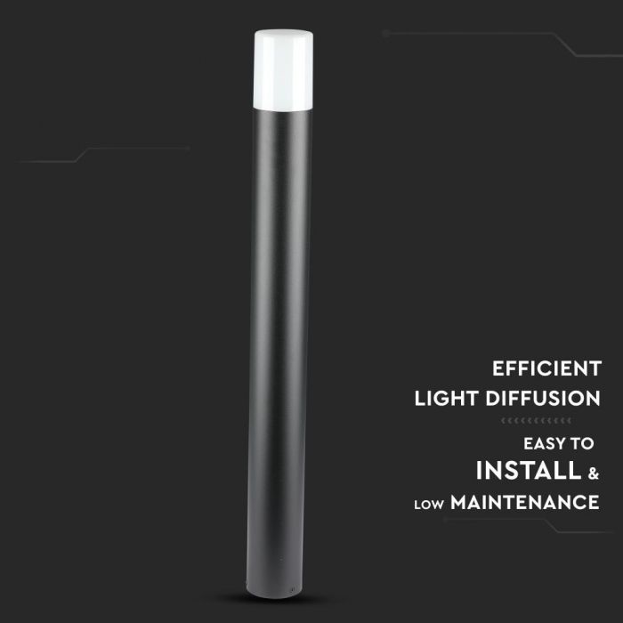 AKCIJA_V-TAC LED uz virsmas montējams gaismekļa karkass 80cm ar 1xGU10 LED spuldzi (spuldze nav iekļauta), melns, IP54