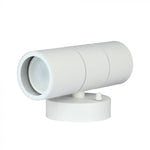 V-TAC Facade lampram med 2xGU10 LED-lampor (glödlampor ingår ej), vit, IP44