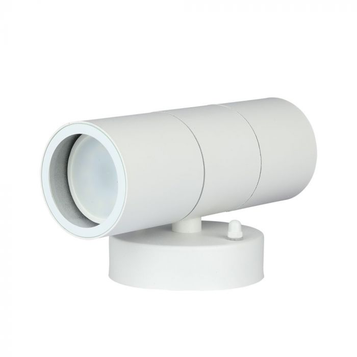V-TAC Facade lampram med 2xGU10 LED-lampor (glödlampor ingår ej), vit, IP44