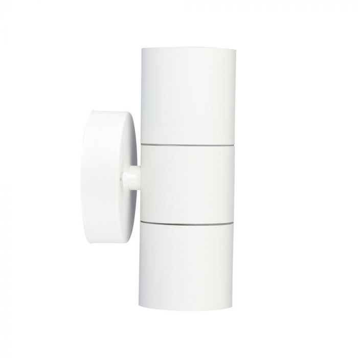 V-TAC Facade lampram med 2xGU10 LED-lampor (glödlampor ingår ej), vit, IP44