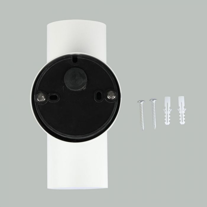 V-TAC Facade lampram med 2xGU10 LED-lampor (glödlampor ingår ej), vit, IP44