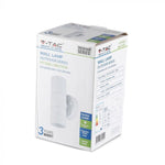 V-TAC Facade lampram med 2xGU10 LED-lampor (glödlampor ingår ej), vit, IP44