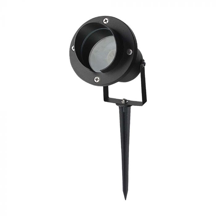 V-TAC Ground-mounted frame with 1xGU10 LED bulb (bulb not included), black, IP65