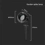 V-TAC maapealne raam 1xGU10 LED-pirniga (pirn ei kuulu komplekti), must, IP65