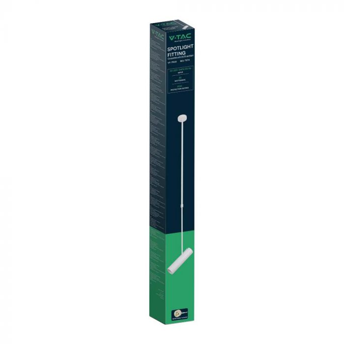 GU10 spuldzes  karkass/armatūra, IP20, balts, Ø60x220xh830-1170 mm IP20, V-TAC
