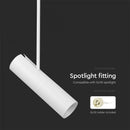 GU10 spuldzes  karkass/armatūra, IP20, balts, Ø60x220xh830-1170 mm IP20, V-TAC