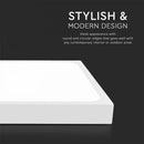 18W(1800Lm) LED kupolveida gaismeklis, V-TAC, IP44, kvadrāta, balts, silti balta gaisma 3000K