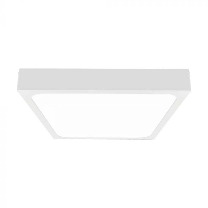 30W(300Lm) LED-kupolarmatur, V-TAC, IP44, fyrkantig, vit, kallvit 6500K