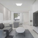 30W(300Lm) LED-kupolarmatur, V-TAC, IP44, fyrkantig, vit, kallvit 6500K