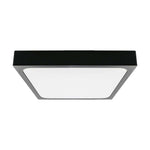 Купольный светодиодный светильник 24W(2400Lm), V-TAC, IP44, квадратный, черный, теплый белый свет 3000K